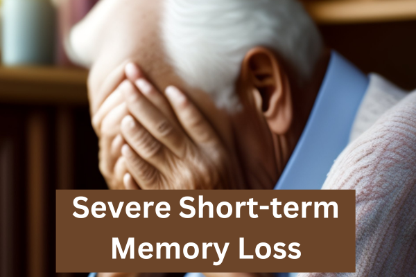 severe short-term memory loss